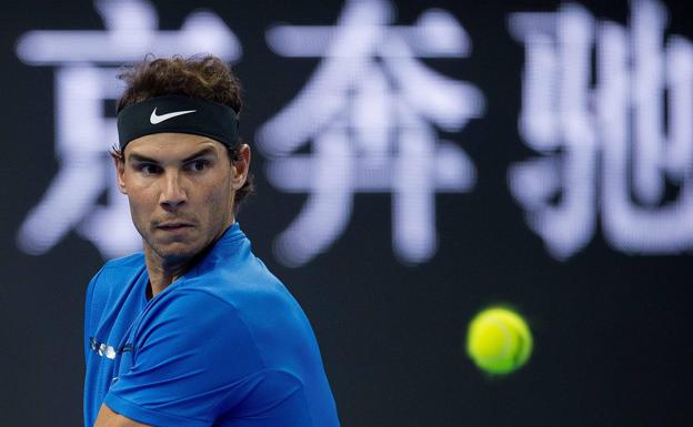 Rafa Nadal, durante un partido en Pekín. 