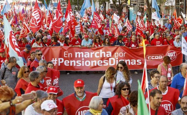 UGT y CC OO reclaman equiparar el gasto en pensiones con la eurozona