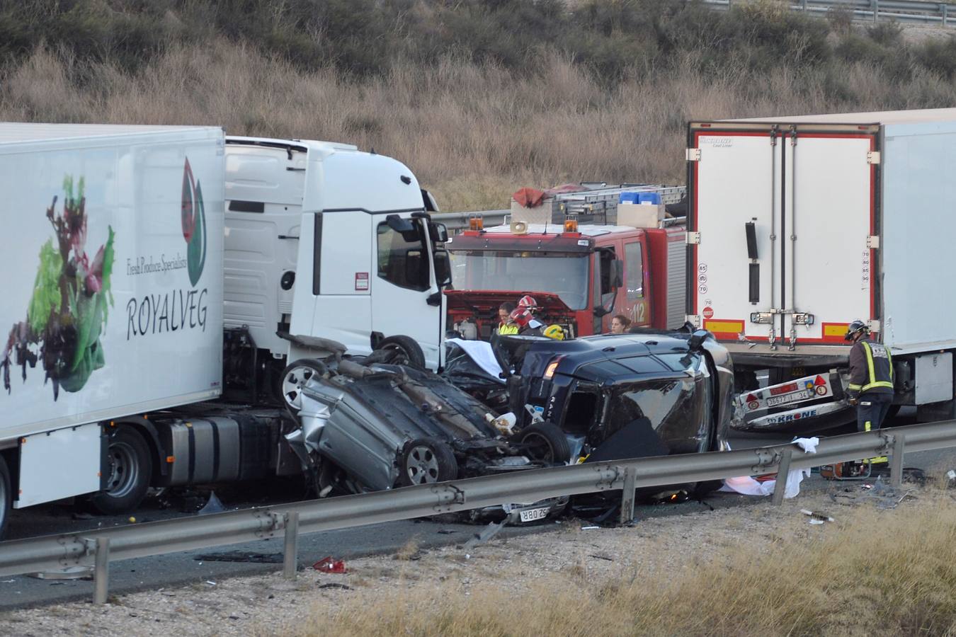 Más de una decena de vehículos se vieron implicados en el suceso que ocurrió en la autovía A-7 en dirección Murcia