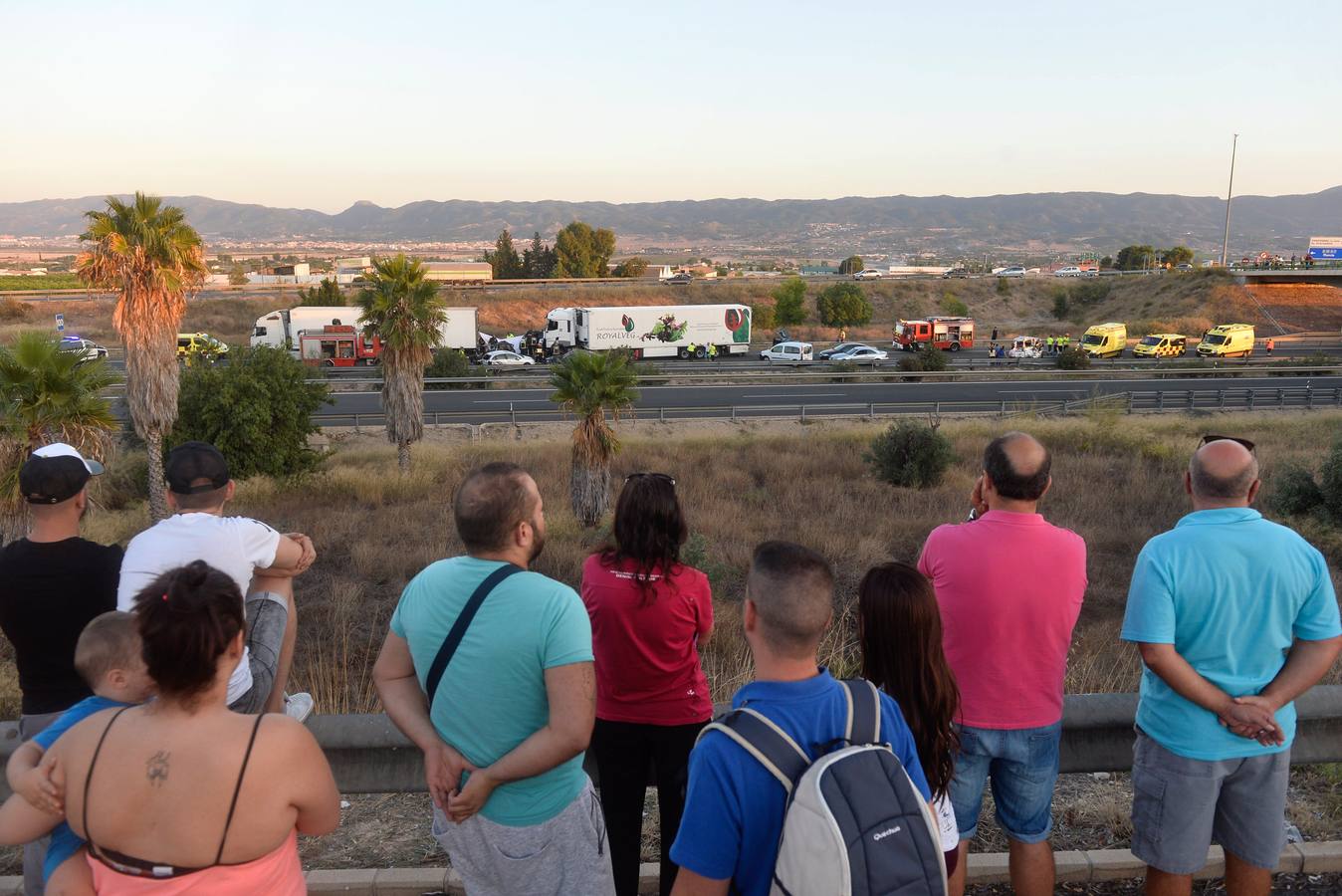 Más de una decena de vehículos se vieron implicados en el suceso que ocurrió en la autovía A-7 en dirección Murcia