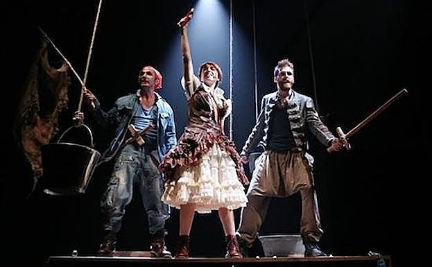 Escena de la obra Las aventuras de T. Sawyer. 