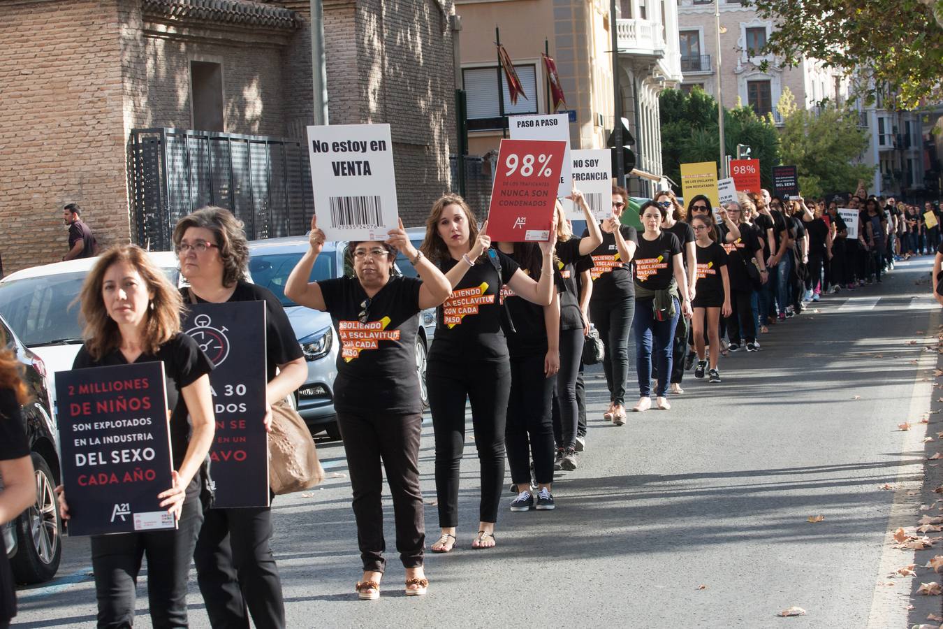 Murcia se ha sumado este sábado a la acción ciudadana 'Caminando por la libertad' que ha organizado la ONG A21