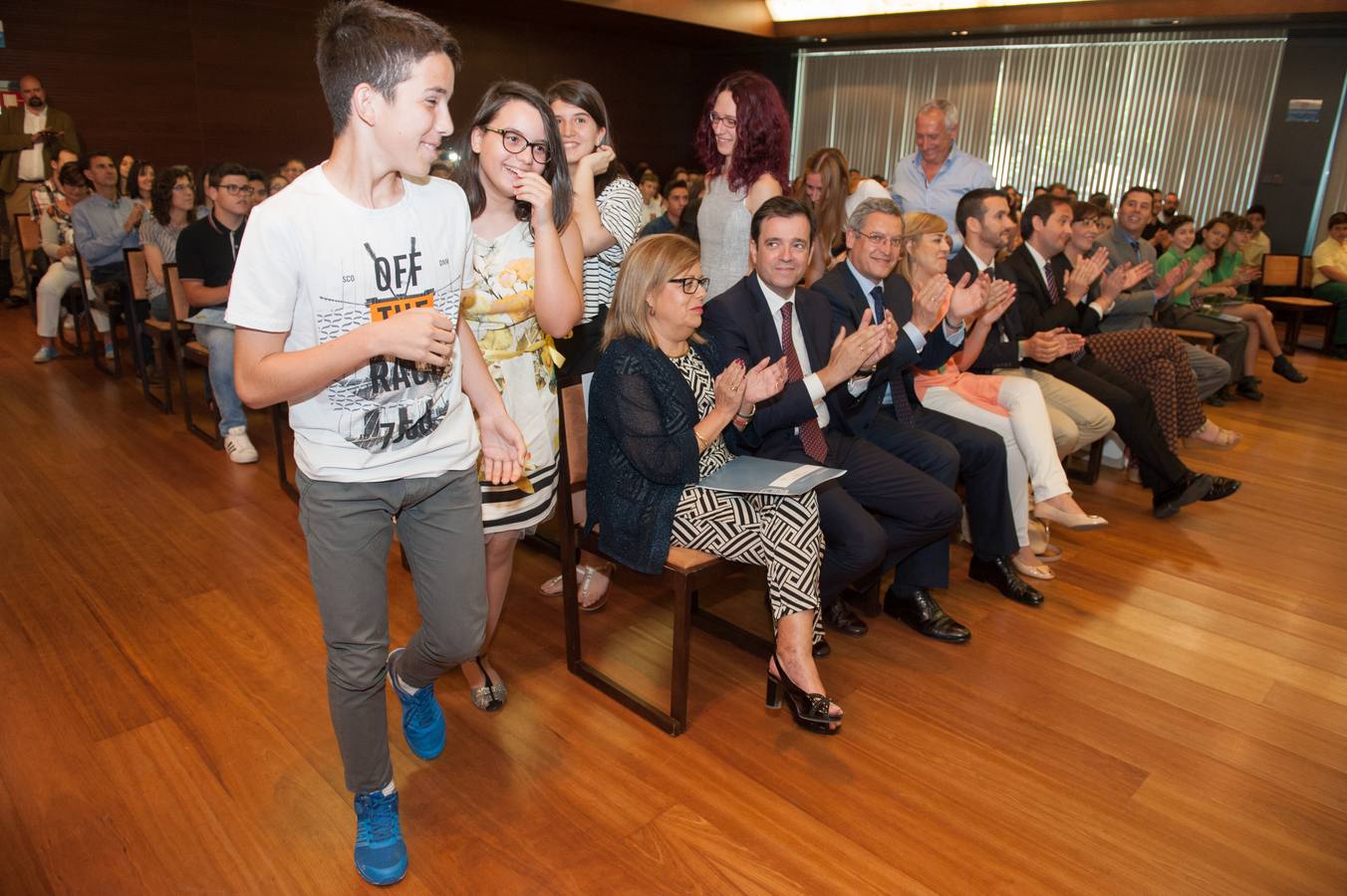 El acto de entrega de premios sirvió también para reconocer al colegio Antonio de Nebrija y a su profesor Pedro González Romero por su constancia en el concurso.