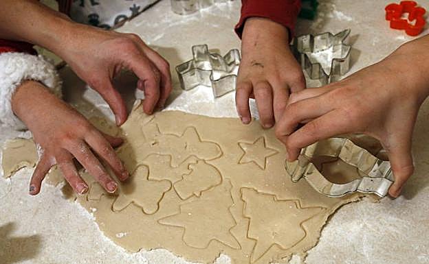 Preparación de galletas de Navidad
