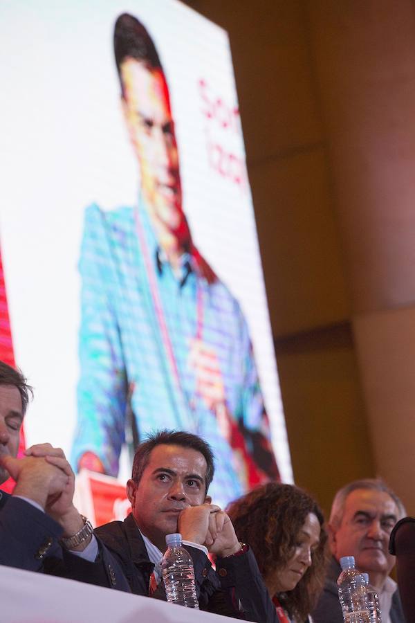 La jornada inaugural del cónclave de los socialistas murcianos, celebrado en Cartagena, ha contado con la presencia del secretario general del PSOE, Pedro Sánchez