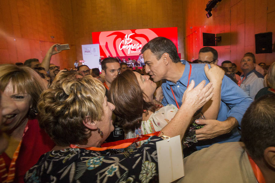 La jornada inaugural del cónclave de los socialistas murcianos, celebrado en Cartagena, ha contado con la presencia del secretario general del PSOE, Pedro Sánchez