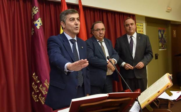 Pascual Lucas durante el acto de toma de posesión, este jueves. 