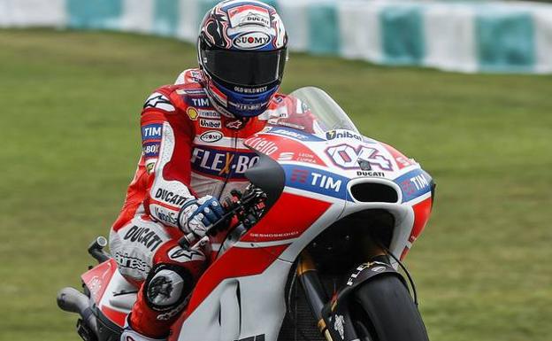 Andrea Dovizioso celebra la victoria. 