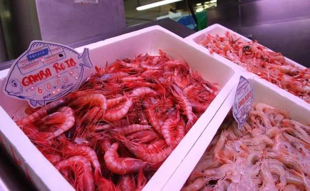 Gamba roja en el Mercado de Verónicas. 