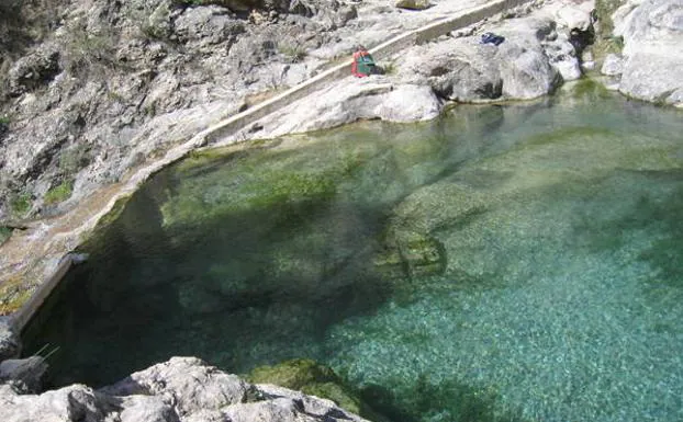 La poza de agua termal.