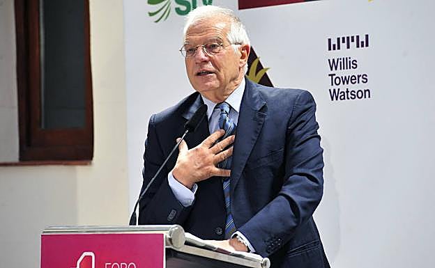 Josep Borrell, este viernes, en el Foro Nueva Murcia.