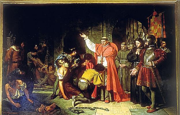 'Librando a los cautivos de Orán', de Jover y Casanova, muestra a Cisneros. 