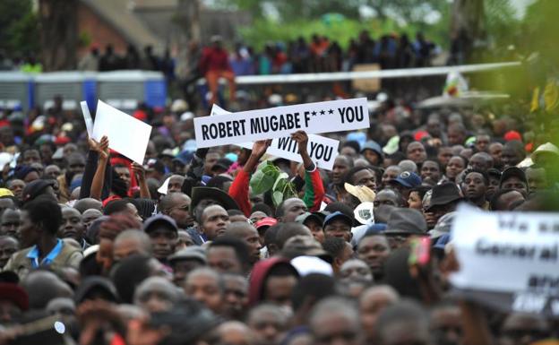 Protesta en Harare.