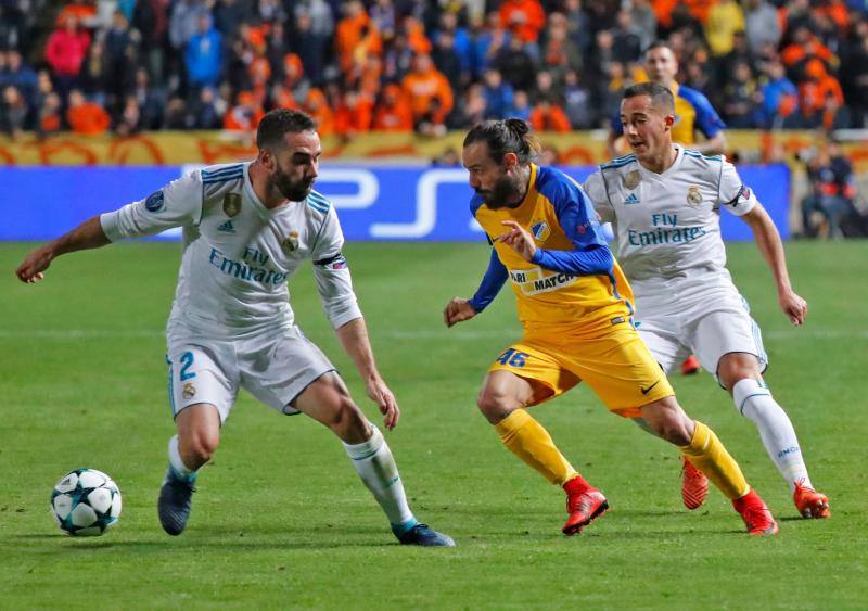 El Real Madrid se enfrentó en la quinta jornada de la Liga de Campeones al Apoel en Nicosia, donde Benzema se reencontró con el gol tras más de nueve meses de sequía en Europa.