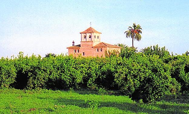 Aspecto de la Casa Torre de Almodóvar, patrimonio que alberga la Huerta de Murcia en Los Ramos.