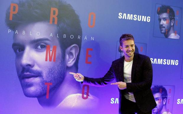 Pablo Alborán, en la presentación de su nuevo disco. 