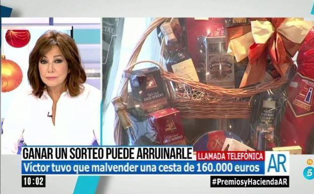 Arruinado por Hacienda tras ganar una cesta de Navidad en un sorteo