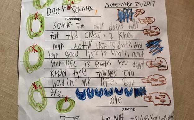 «Sé que tu lista está vacía», la carta de un nihilista de 6 años a Papá Noel