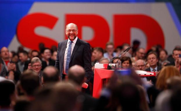 Martin Schulz, durante el congreso del SPD.