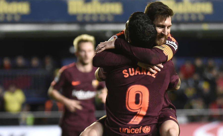 El conjunto de Valverde se impuso al de Calleja por 0-2 con goles de Luis Suárez y Messi. Los tantos llegaron cuando el Villarreal estaba con diez por expulsión de Raba. 