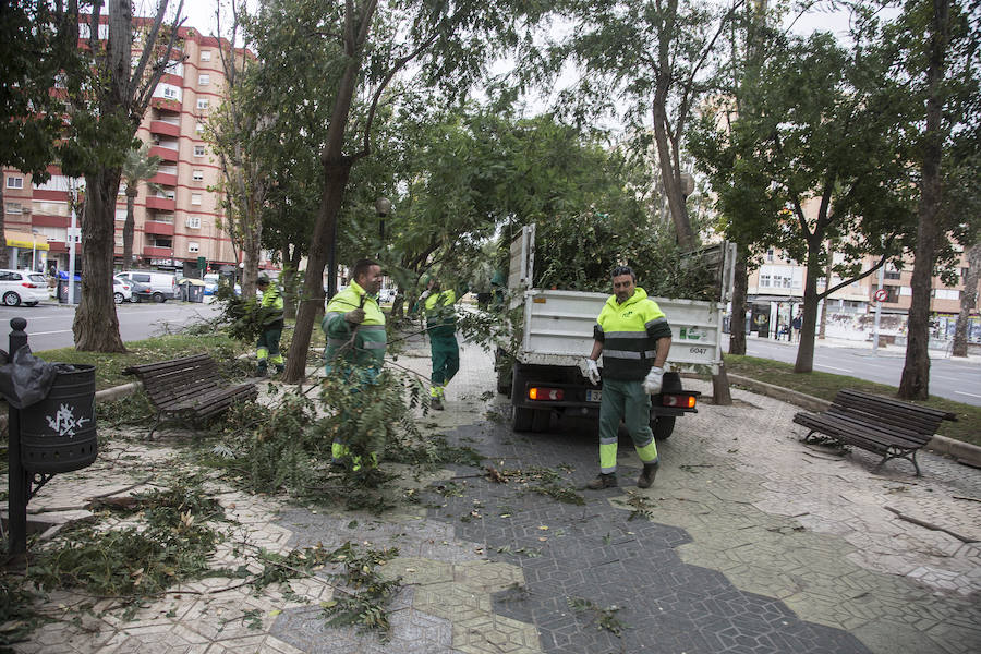 Cartagena se lleva la peor parte del episodio por fuertes rachas de aire con numerosas incidencias