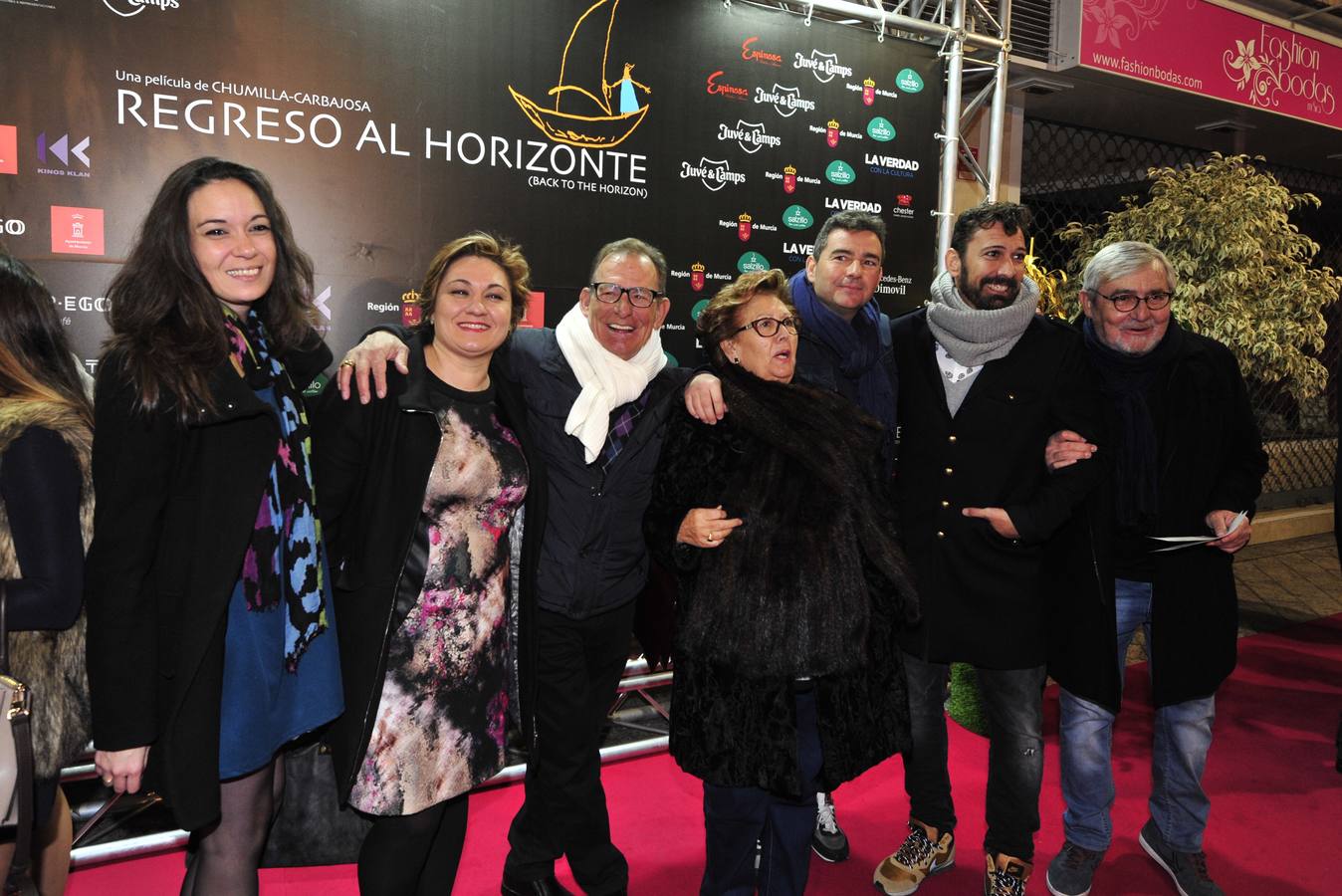 Los actores murcianos Pepa Aniorte, Enrique Martínez y Antón Valén, protagonistas de 'Regreso al Horizonte' acompañaron al director