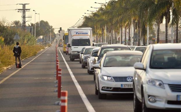 Carril bici en la avenida Reino de Murcia. 