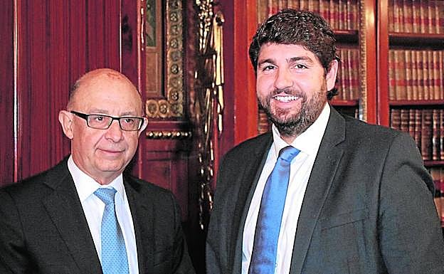 Montoro y López Miras, ayer en Madrid.