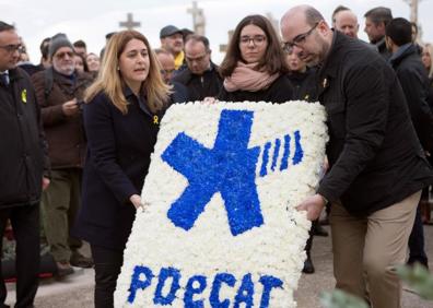 Imagen secundaria 1 - Los exconsellers y diputados electos Jordi Turull y Josep Rull. Debajo, Marta Pascal y Eduard Pujol. 