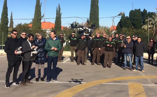 Demostración de vuelo de uno de los drones que se utilizarán. 