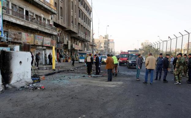 La plaza Al Tayaran tras el atentado. 