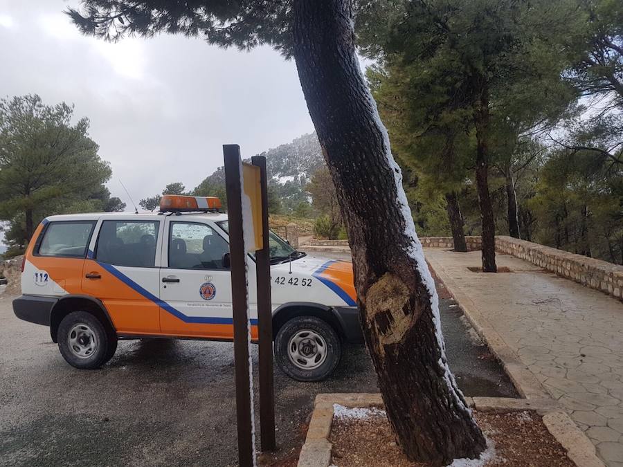 Sierra Espuña también recibió parte de la nevada.