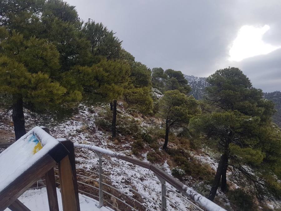 Sierra Espuña también recibió parte de la nevada.