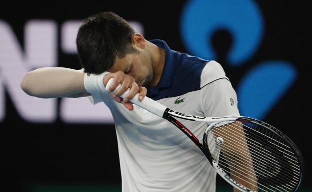 Novak Djokovic, durante su último partido en la presente edición.