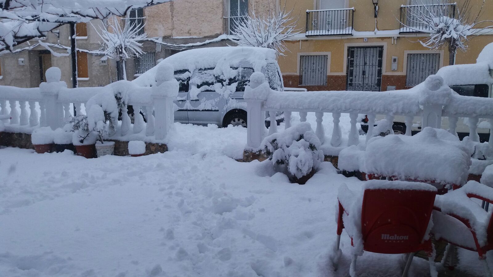 Nieve en El Sabinar, Moratalla.
