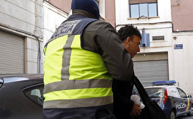 Quique Pina, detenido, esta mañana. 