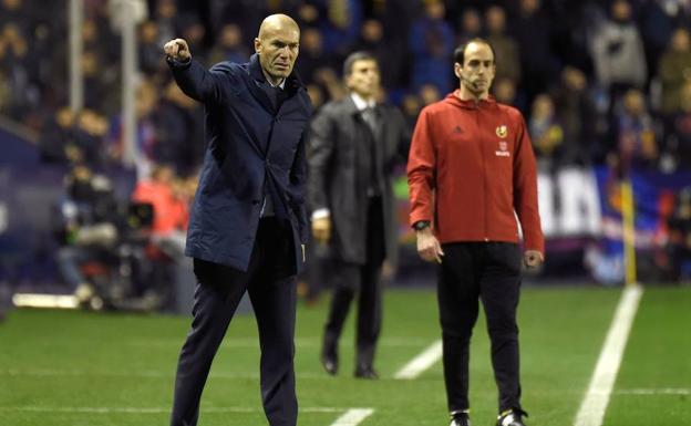 Zinedine Zidane, en el encuentro ante el Levante.