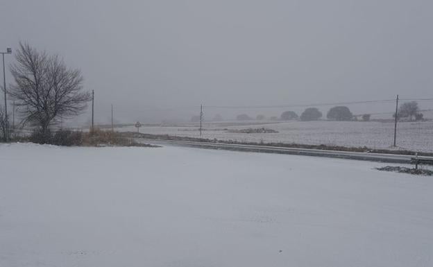 La nieve volvió a teñir de blanco la pedanía caravaqueña de El Moral. 