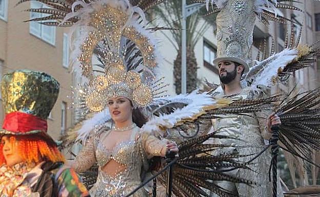 Don Carnal y Doña Cuaresma, en el desfile del pasado sábado.