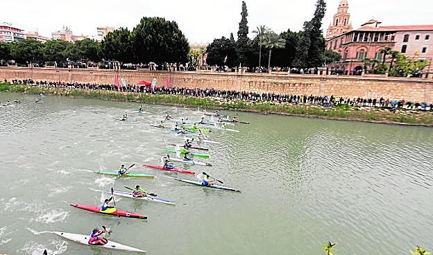 Una de las pruebas disputadas en la primera edición de la regata Ciudad de Murcia.