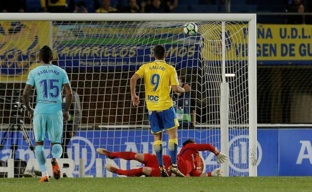 Jonathan Calleri bate, de penalti, a Ter Stegen. 