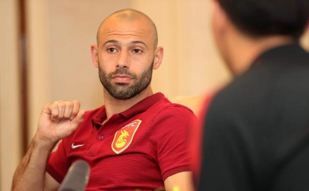 Javier Mascherano, ya con el Hebei China Fortune de la Super League. 