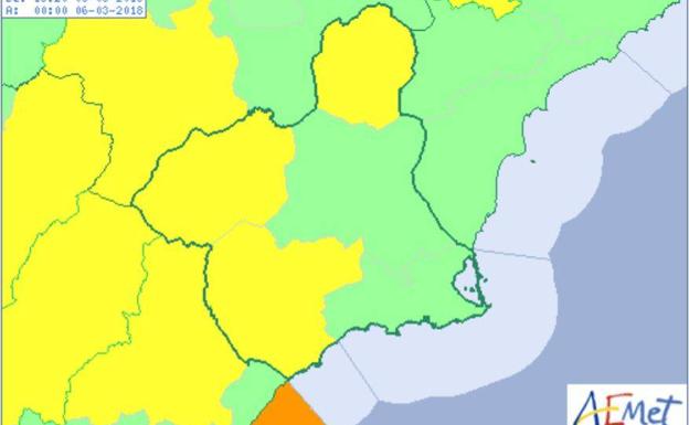Zonas en aviso amarillo por fuertes vientos en la Región. 