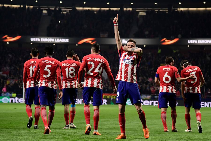 El Atlético venció por 3-0 al Lokomotiv de Moscú en la ida de los octavos de final de la Liga Europa. Saúl abrió el marcador con un golazo, Costa anotó al rechace y Koke puso la sentencia tras una asistencia de Juanfran.