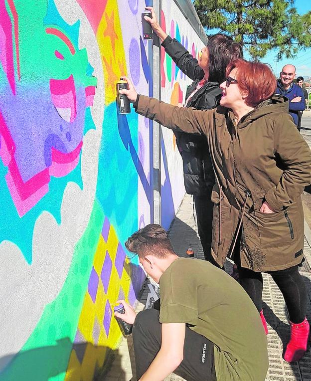 Grafiti del IES Aljada por la igualdad