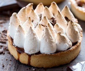 Tarta de naranja y merengue