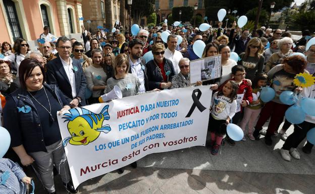 Protesta en la Glorieta de España.