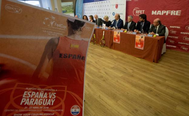 Presentación de la eliminatoria de la FedCup que se disputará en Cartagena. 
