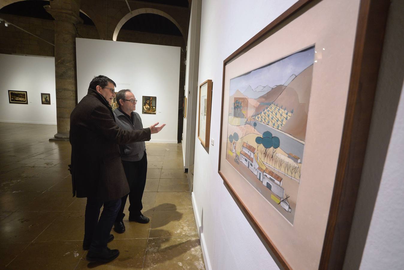 El Palacio Almudí de Murcia inauguró la exposición ‘Pintura ilustrada. Ilustración pintada’, que reúne por primera vez en la capital la obra de los hermanos José Francisco y Antonio Aguirre, destacados ilustradores y pintores murcianos.