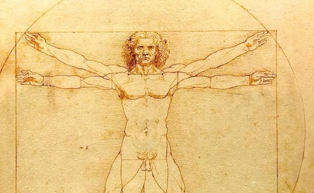 El Hombre de Vitruvio de Leonardo Da Vinci.